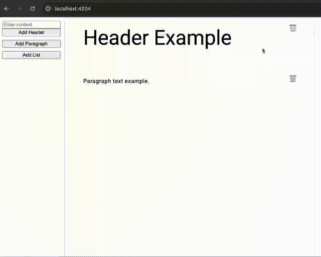 AI Website Builder Screenshot of Web Page Builder